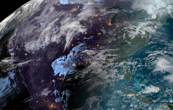 Weather over the continental United States, on Wednesday.