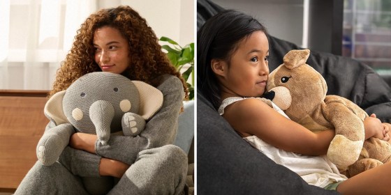 Like weighted blankets, weighted stuffed animals provide gentle pressure that’s similar to a hug, massage or baby swaddle, experts say.