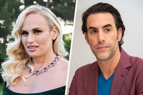 Rebel Wilson and Sacha Baron Cohen.