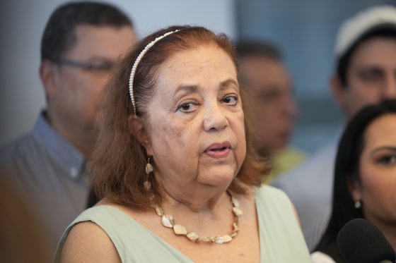 Corina Yoris during a press conference in Caracas, Venezuela