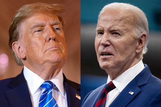 Side by side of Donald Trump and Joe Biden.