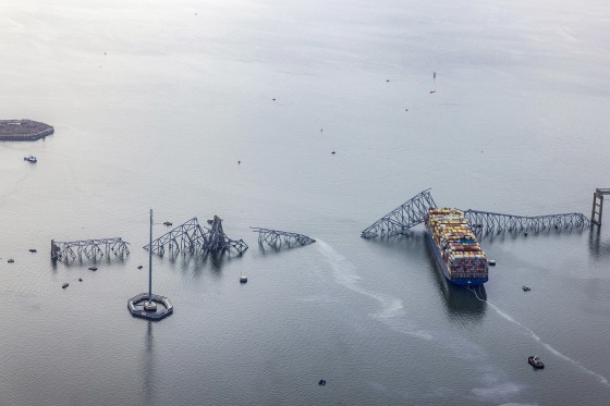 Image: Baltimore's Francis Scott Key Bridge Collapses After Being Struck By Cargo Ship