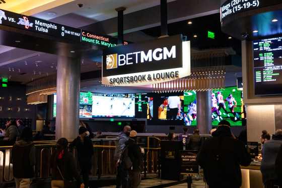 The BetMGM Sportsbook & Lounge in Oxon Hill, Md.,