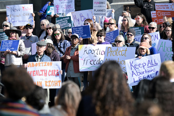 Abortion-rights demonstrators
