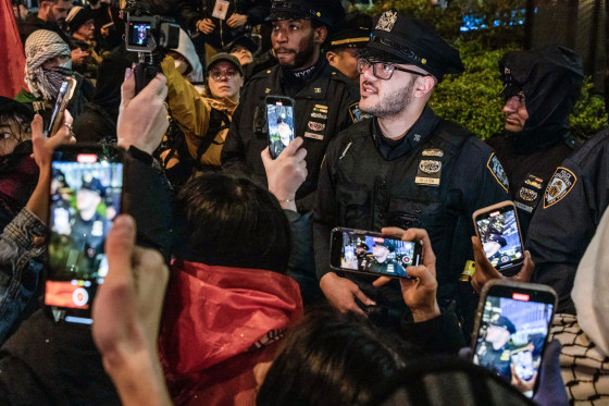 Pro-Palestinian Protesters Gather Outside Biden Fundraiser At Radio City Music Hall