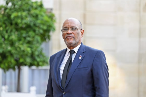 Prime Minister of Haiti Ariel Henry visiting Paris