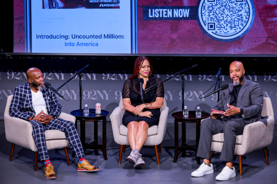 Michael Harriot, Nikole Hannah-Jones and Trymaine Lee.