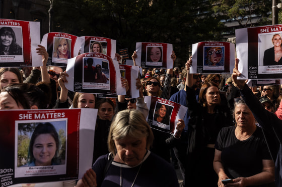 People Attend Rally Against Women's Violence