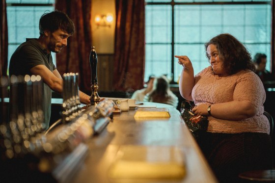 Martha points at Donny at the bar