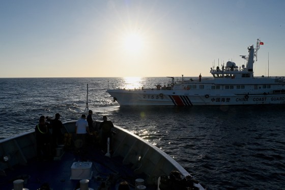 The Philippine government accused Chinese ships of ramming and damaging its boats in the South China Sea during a confrontation in waters off the Second Thomas Shoal, home to a garrison of Filipino troops.