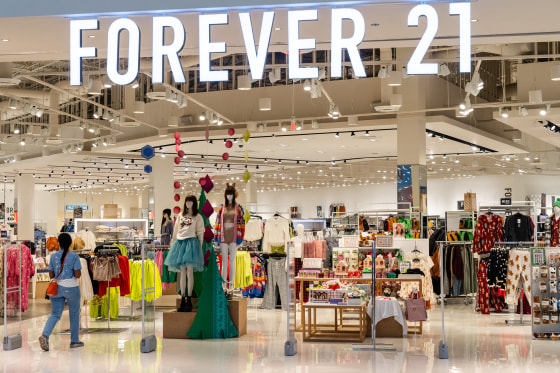 A shopper enters a Forever 21 store