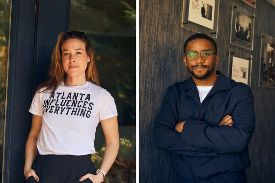 Atlanta business owners Molly Dickinson and Ryan Wilson both support Biden, though their top concerns differ. 