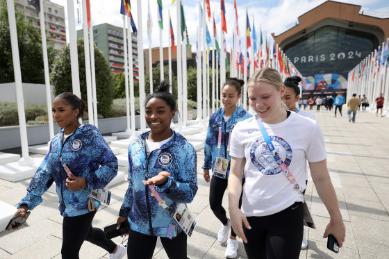 Image: USA Gymnastics at Athletes Village in Paris