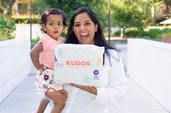 kudos diapers founder Amrita Saigal, daughter avnia