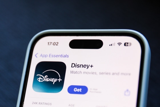 Disney+ app is seen in the Apple App Store