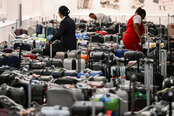 Workers with luggage