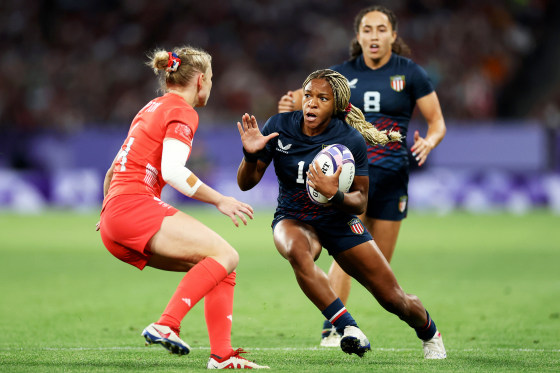 Image: Rugby Sevens - Olympic Games Paris 2024: Day 3 Ariana Ramsey rugby player athlete