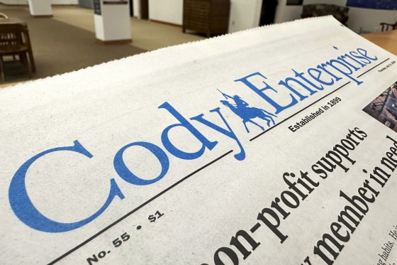 An issue of the Cody Enterprise, the Wyoming newspaper where a reporter used artificial intelligence to help write stories, is seen Tuesday, Aug. 13, 2024, at the Wyoming State Library in Cheyenne.