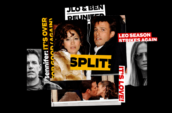 Photo Illustration: Images of Ben Affleck and Jennifer Lopez from throughout their relationship(s)