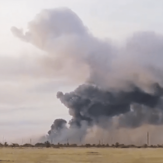 'It's all blown up': Video shows fiery Ukrainian drone attack on ...