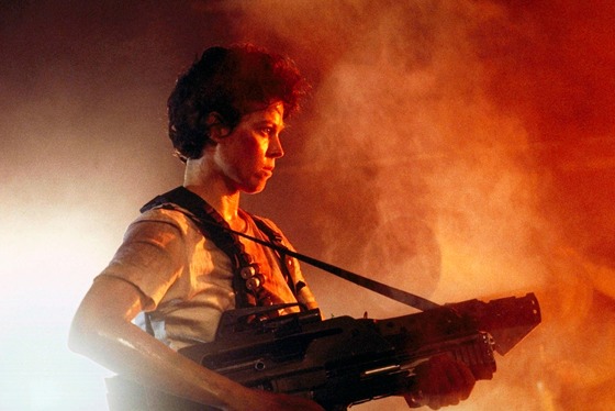 Sigourney Weaver as Ripley in a scene from "Aliens"