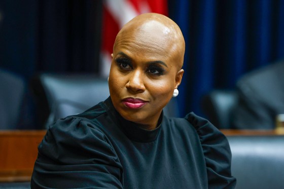 Ayanna Pressley sits during a hearing