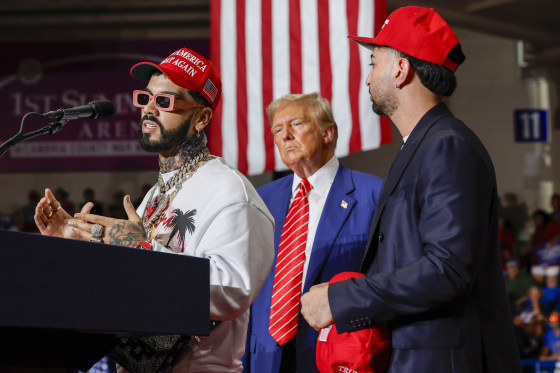 Anuel AA and Donald Trump.