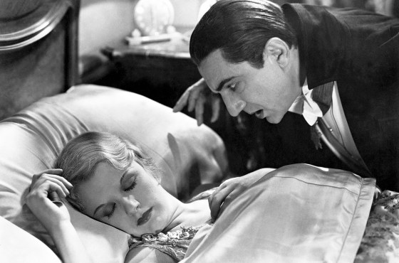 Bela Lugosi and Helen Chandler in "Dracula."