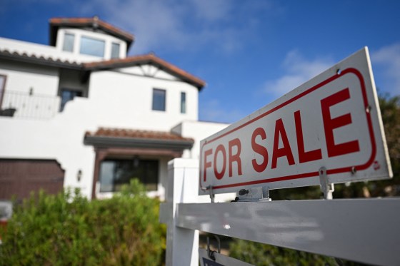 A for sale sign is displayed outside of a home for sale on August 16, 2024 in Los Angeles, Ca.