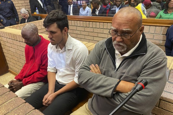 Three men in South Africa are accused of killing two women and feeding their bodies to pigs on their farm in a case that has outraged the public.