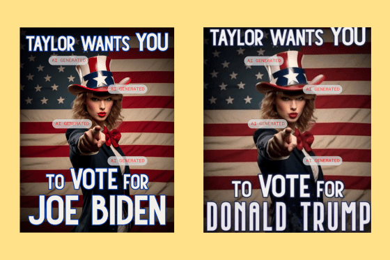 AI generated Taylor Swift political imagery