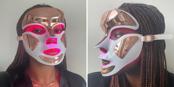 I tested the DRx Spectralite Faceware Pro for three weeks, using the red, blue, and combination light therapy treatments.