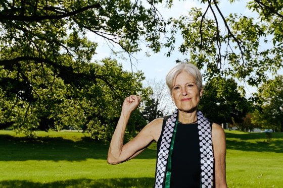 Dr. Jill Stein raises a fist