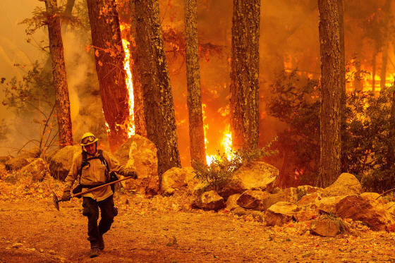 glass fire california firefighter