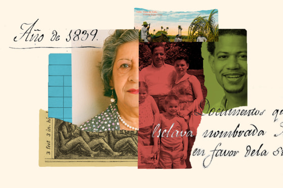 Photo Illustration: Different images illustrating how Afro Latino families can trace their roots back to enslavement