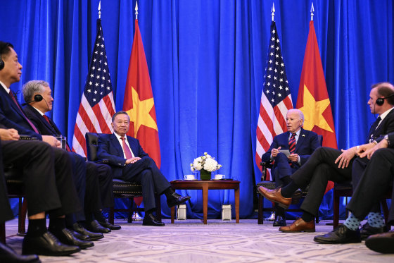 President Biden meets Vietnamese President To Lam in New York. 