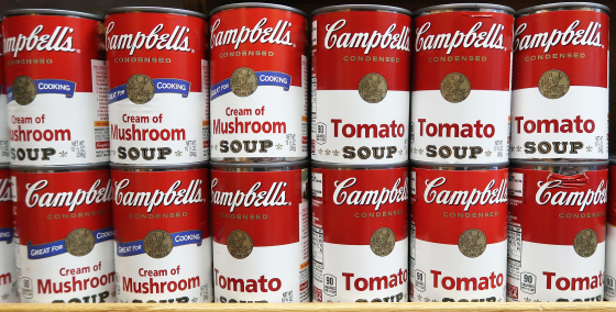 Cans of Campbell's soup.