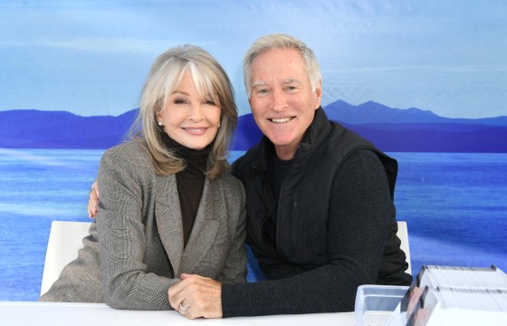 Deidre Hall and Drake Hogestyn attend Peacock hosts "Days Of Our Lives" Fan Event at XBOX Plaza on November 12, 2022 in Los Angeles, California. 