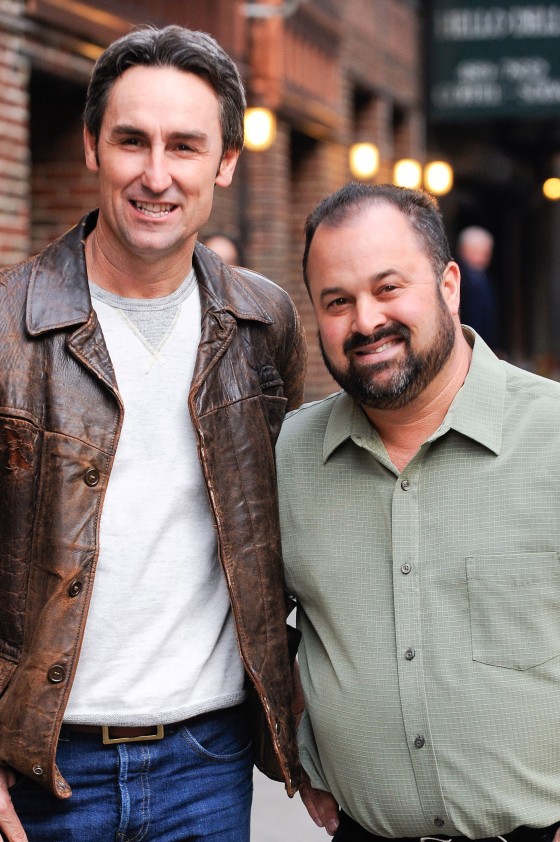 Mike Wolfe and Frank Fritz before a television appearance in New York in 2011