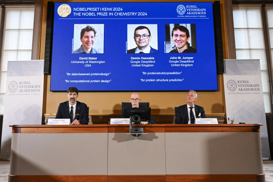 Baker, Hassabis, Jumper win 2024 Nobel Prize in Chemistry
