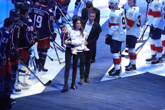 Johnny Gaudreau And Brother Matthew Honored At Blue Jackets Home Opener