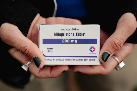 A box of mifepristone