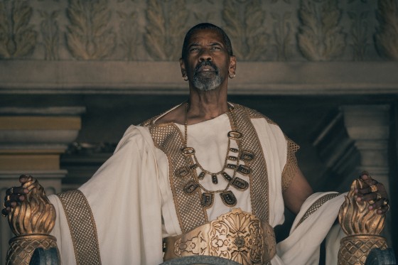 Denzel Washington as Macrinus in a scene from "Gladiator II"