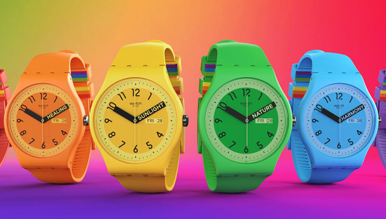 Swatch rainbow watch strap sale