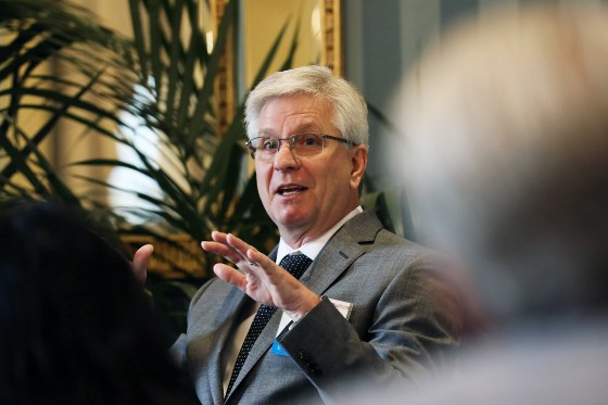 Christopher Waller speaking during an event in New York