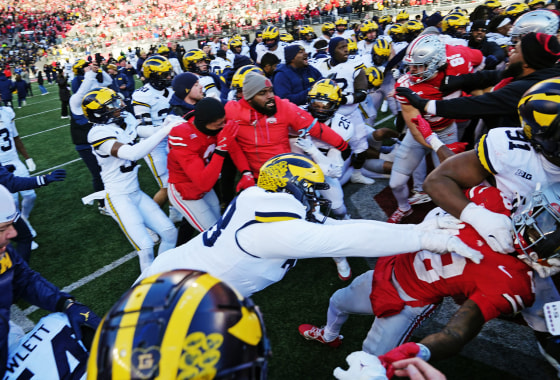 Big Ten Fines Michigan And Ohio State In Wake Of Wild Brawl As Scuffles ...