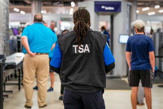 TSA agent at the aiport.