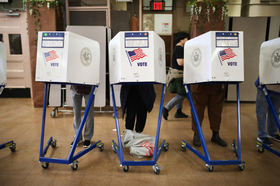 Voters in Ridgewood, Queens, New York on Nov. 5, 2024. 