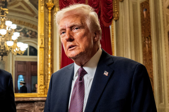 President Donald Trump after signing official documents and being sworn as the 47th president of the United States during the 60th inaugural ceremony on January 20, 2025, at the US Capitol in Washington, DC.