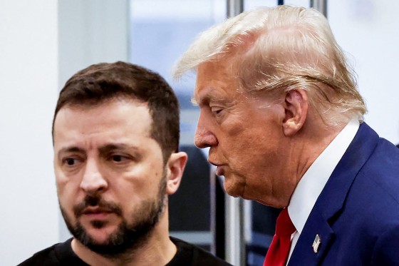 Former President Donald Trump and Ukrainian President Volodymyr Zelenskyy meet at Trump Tower in New York City, on Sept. 27.